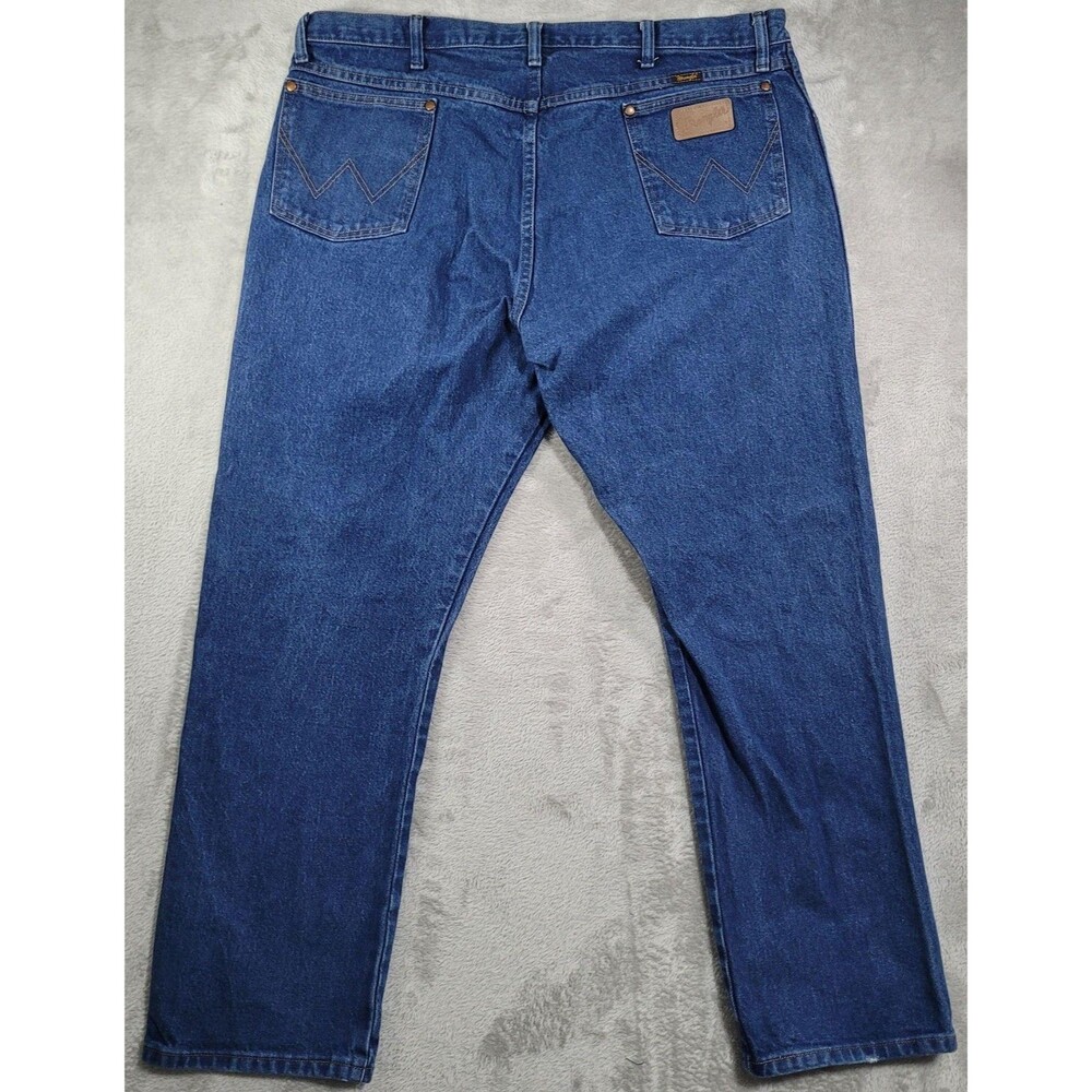 Wrangler Cowboy Cut Jeans Mens 42x30 Blue Med Wash Regular Taper Denim 13MWZPW - Picture 3 of 11